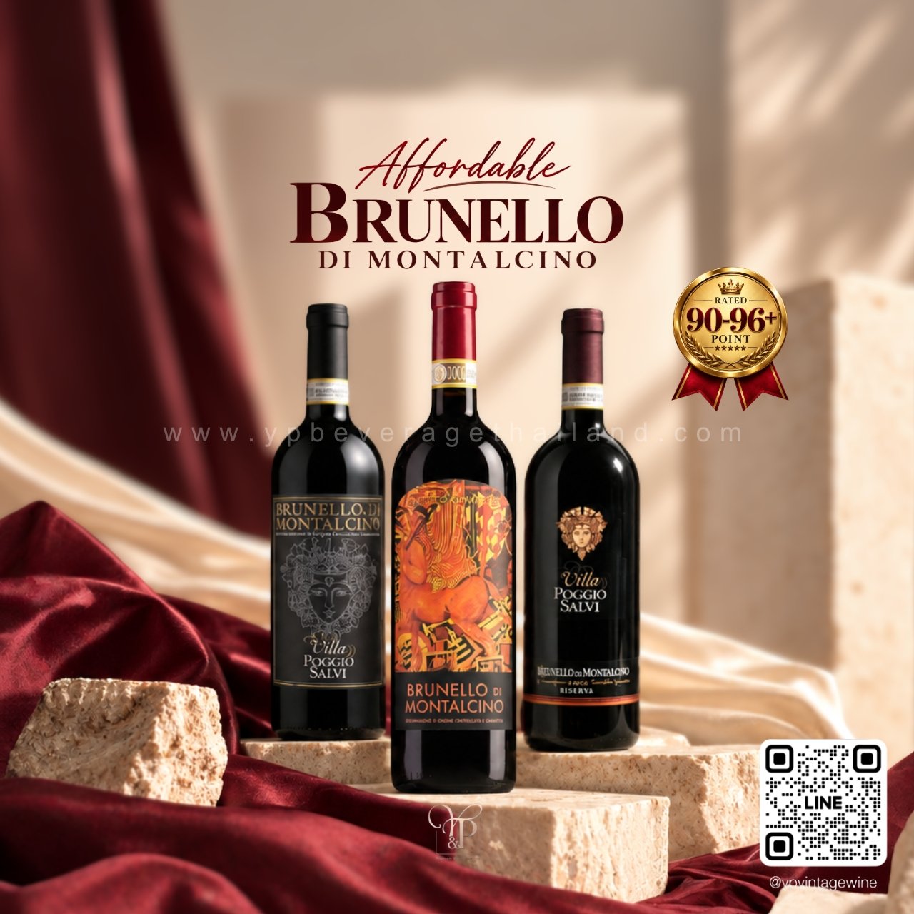 AFFORDABLE BRUNELLO DI MONTALCINO 🍷 ชุดรวมไวน์ BRUNELLO DI MONTALCINO คือไวน์แดงที่มีชื่อเสียงที่สุดของอิตาลี เป็นไวน์ระดับ TOP ของ Tuscany