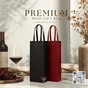 PREMIUM WINE BAG ถุงผ้าใส่ไวน์พร้อมหูหิ้ว พร้อมส่งครบ 2 สี ราคาพิเศษ!